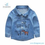 Fashion Soft Boys' Long Sleeve Denim Shirt with Cute Embroidery by Fly Jeans