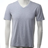 Men's Cotton Short Sleeved V-Neck T-Shirts for Summer