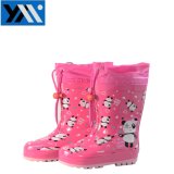 2018 Sunny Kids Waterproof Wellington Rainboots Children Wellies High Quality Natural Rubber Shoes with Textile Collar Footwear