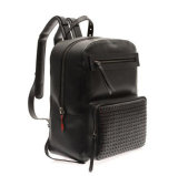 Custom Design Black Cowhide Leather Laptop Bag Back Pack