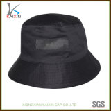 Custom Double Sides Black Bucket Hat with Woven Label