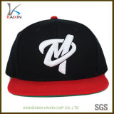 Wholesale Red Flat Brim Embroidery 6 Panel Snapback Hat
