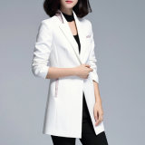Wholesale Customized Women Wear Lady White Long Style Suit