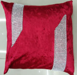 Hand-Made Decorative Cushion Hand-Sewing Diamond-Tape Pillow (XPL-25)
