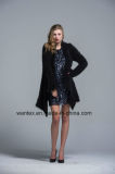 Ladies Coat Dress Fashion Autumn Winter Polyester Black Warm Sexy Pagoda Sleeve