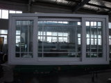 Customized Large Scale PVC Sliding Window with Fixed Sash and Grill Design
