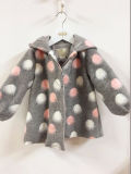 New Style Pokdot and Special Material Winter Wool Kids Clothes Dress