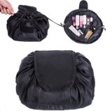 One-Step Drawstring Design Round Cosmetic Pouch Bag for Women Girls