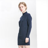 Ladies New Long Sleeves Knitted Dress Sweater Crew Neck