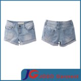 Women Light Blue Super Mini Denim Shorts (JC6049)