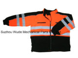 Uja018100% Polyester Anti-Pilling Polar Fleece Coat Reflective Cloth Parka Raincoat Worksuit Jacket