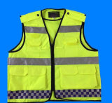 Hi-Vis String Reflective Safety Work Vest with Pockets
