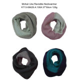 Ladies Mohair Like Revisible Neckwarmer/Scarf