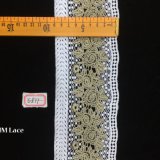 9cm Thick Straight Flower Embroidery Lace Ribbon for Bridal Veil Fabric Hme877