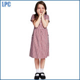 Classic Polyester Plaid Dress for Primary School Uniform