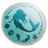Round Beach Towel with Mermaid