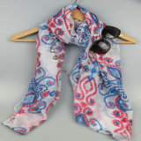 Fashion Accessory Summer Polyester Printed Long Scarf for Women Spring Shawl
