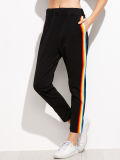 2017 New Designscasual Women Contrast Rainbow Stripe Pants Wholesale