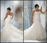 Sequins Lace Bridal Gown Plus Size Sweetheart Wedding Dresses W14109