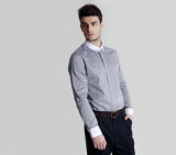 Contrast Collar and Cuff Fashion Dress Shirt for Men