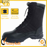 Black Genuine Cow Leather Good Quality Army Boot Military Tactical Combat Boot