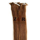 Brown Color Natural Drawn Mongolian Hair Tape in Hair Extension