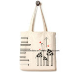 OEM Produce Customized Logo Printed Promotional Cartoon Cotton Canvas Craft Shopper Bag