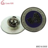 Wholesale Enamel Silver Round Badge for Promotion Gift (LM1741)