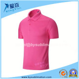 Rose Red Dacron Quick Dry Polo T-Shirt