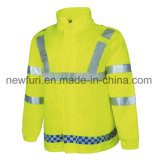 Polyester 300d Waterproof Breath Fabric Workwear Reflective Clothes Safety Jacket