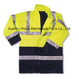 100% Polyester Oxford PVC/PU Non-Breathable/PU Breathable Coat Parka Reflective Clothes