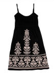 Black Dress Women's Summer Embroider Braces Skirt