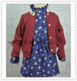 Girl Clothes Set Cotton Dress with Coat