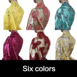 Fushia Pink Double Handcut Sequins Organza Lace