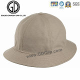 Professional Low Crown Khaki Cotton Bucket Hat with Customized Logo