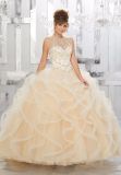 Elegant Crystal Beaded Ballgown Ladies Party Dresses Quinceanera Gown (89154)