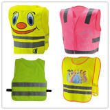 Yellow Hook & Loop Children Safety Hi-Vis Vest with Ce