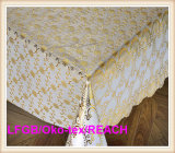 137cm PVC Gold/Silver Lace Tablecloth for Wedding