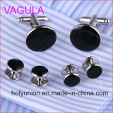 VAGULA Quality New Silver Gemelos Cufflinks Collar Studs in 6PCS Set (295)