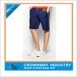 Navy Blue Men's Short Sweatshorts with White Piping