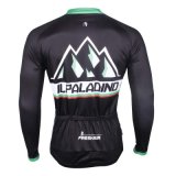 Mountain Climber Patterned Fashion Tops Men's Cycling Jersey Black