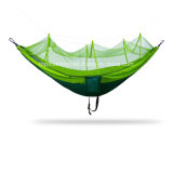 Portable Camping Parachute Nylon Double Green Hammock Tent with Mosquito Netting