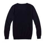 Classical Black Pure Color Knit Men Sweater