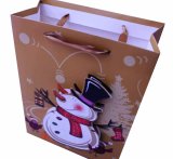 Glossy Lamination Christmas Fancy Paper Gift Bag for Children