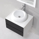 Artificial Stone Small Bathroom Basin with Cabinet