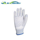 Zebra Style Polyster Glove / PU Coated Glove/ Anti-Cut Work Gloves