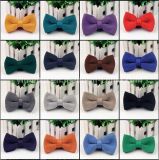 British Fashion Plain Color Polyester Wool Knitted Bowties