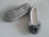 Ladies Plush Fleece Fur Lined Ballet Home Sock Slippers with Non Slip Sole
