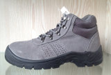Suede Leather & Oxford Fabric Safety Shoes with Mesh Lining (HQ05043)