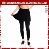Women Workout Black Leggings with Skirt Attached (ELTFLI-49)